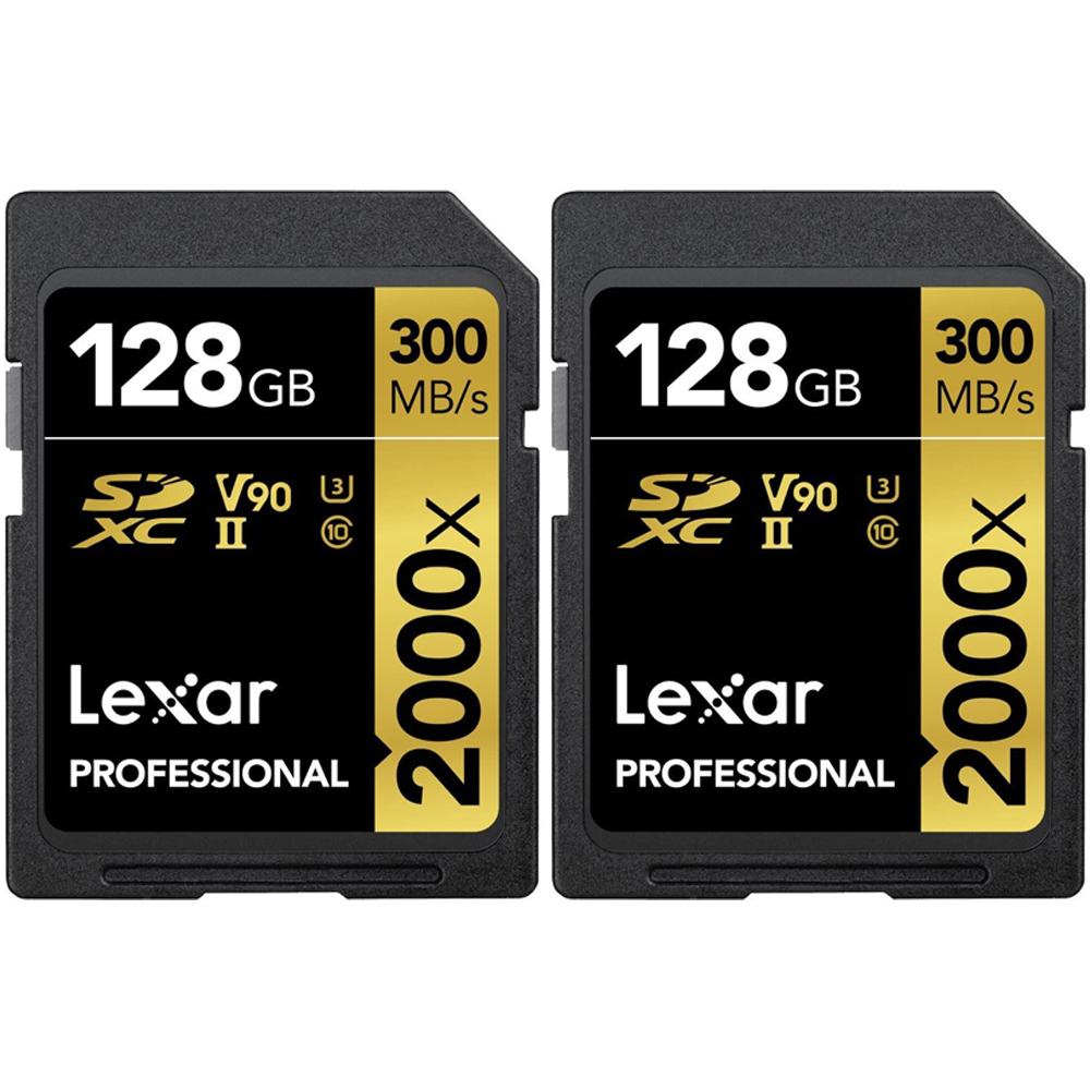 Photos - Memory Card Lexar Pro 2000x SD UHS-II 128GB  2 Pack E2LXPRO2000X128 