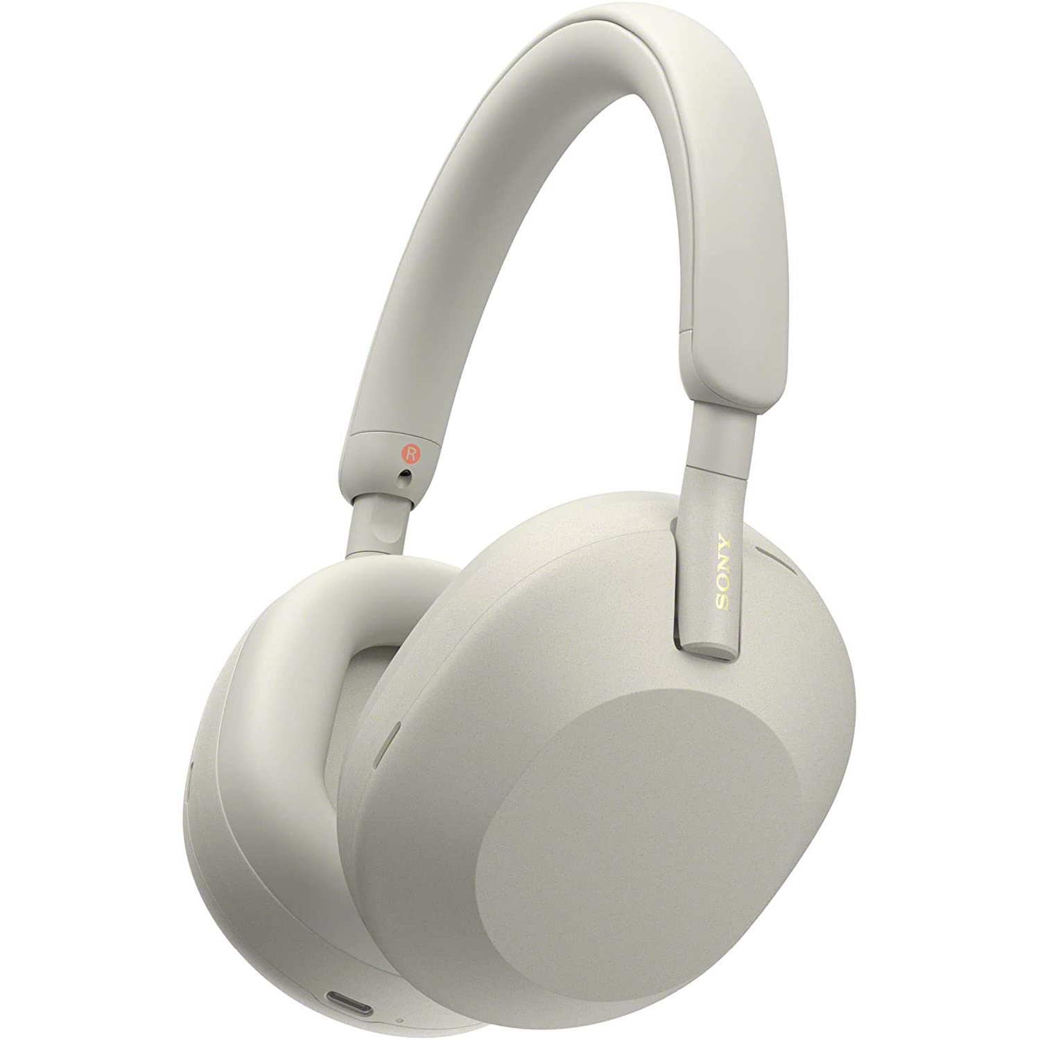 Sony WH1000XM5 Wireless Noise Canceling Headphones White  Wood Headphone Stand