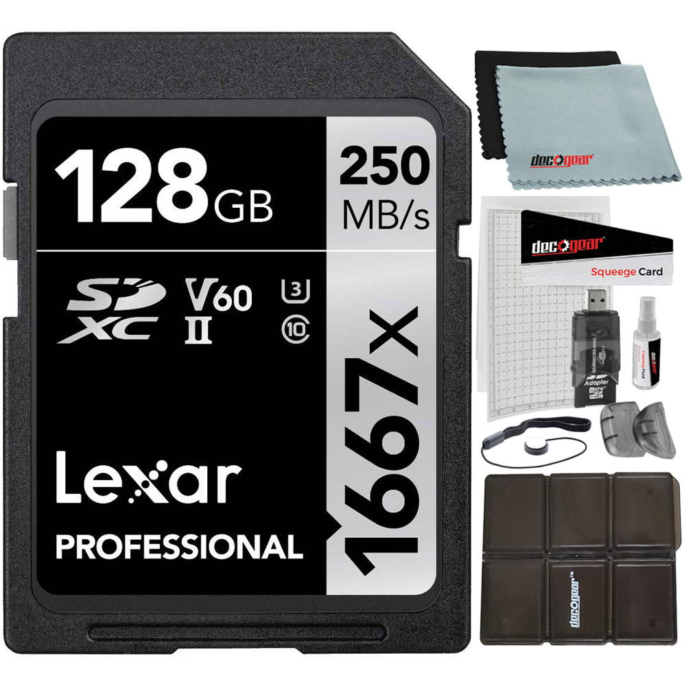 Photos - Memory Card Lexar Professional 1667x 128GB SDXC UHS-II  + Accessory Bundle 