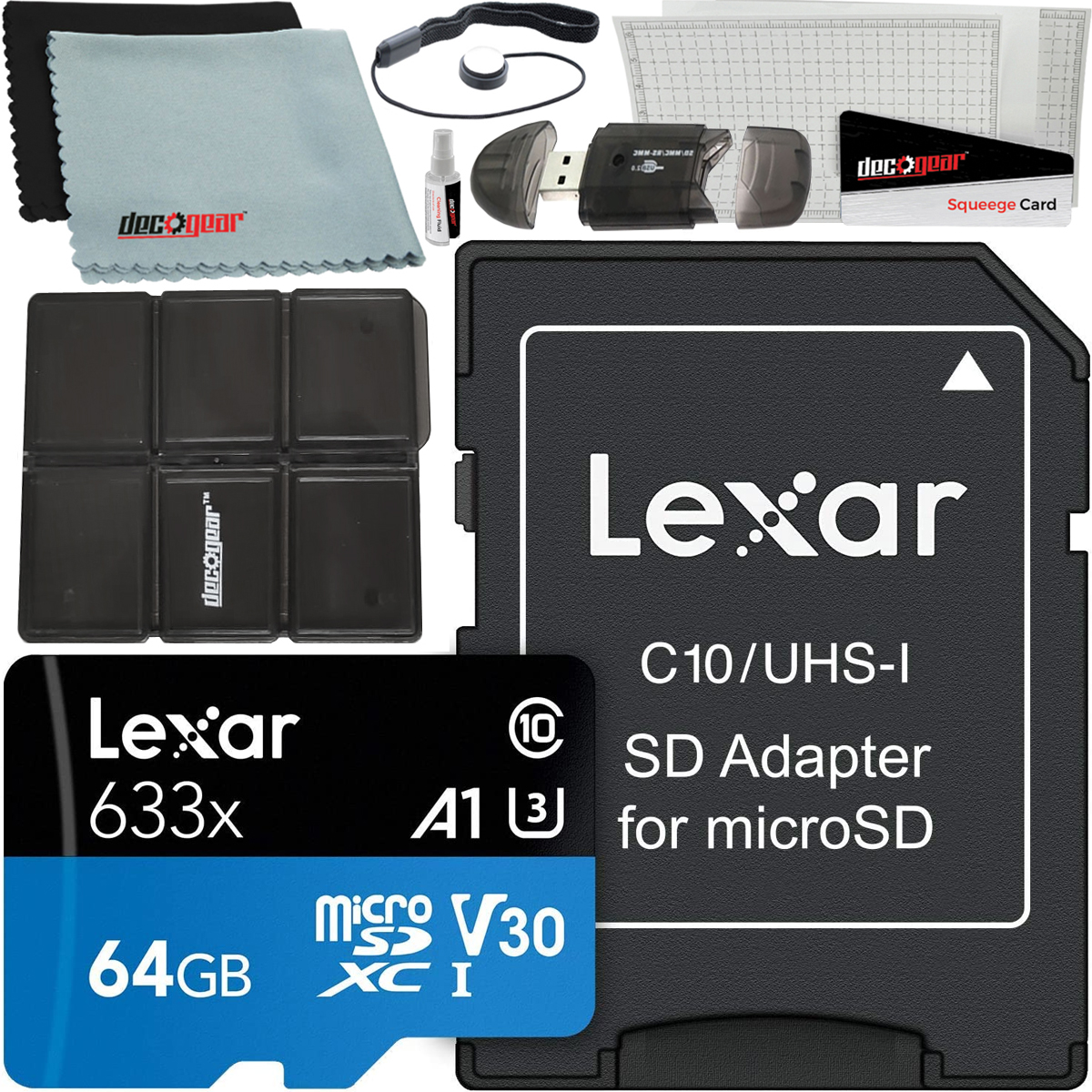 Photos - Memory Card Lexar High-Performance microSDHC/SDXC UHS-I 64gb  + Accessory B 