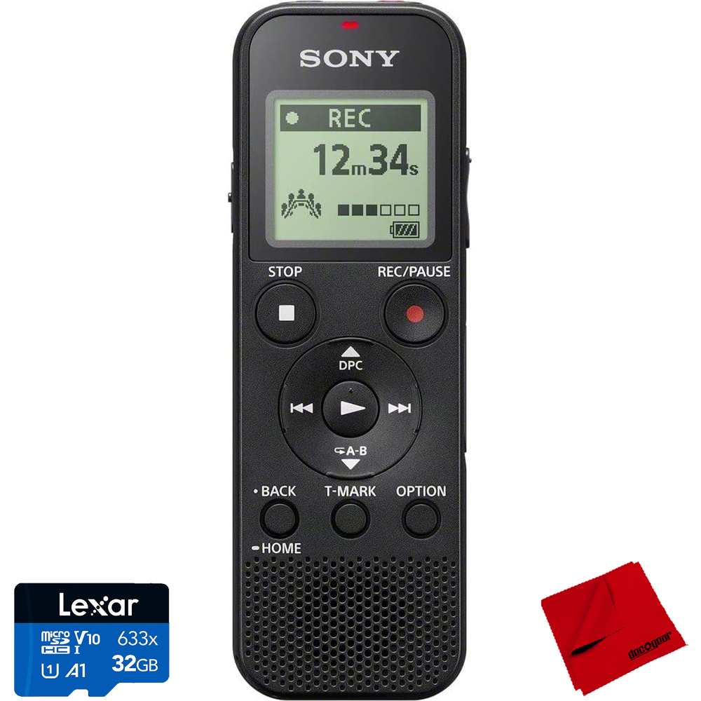 Photos - Portable Recorder Sony PX370 Digital Voice Recorder with USB + 32GB Card + Microfiber Cleani 