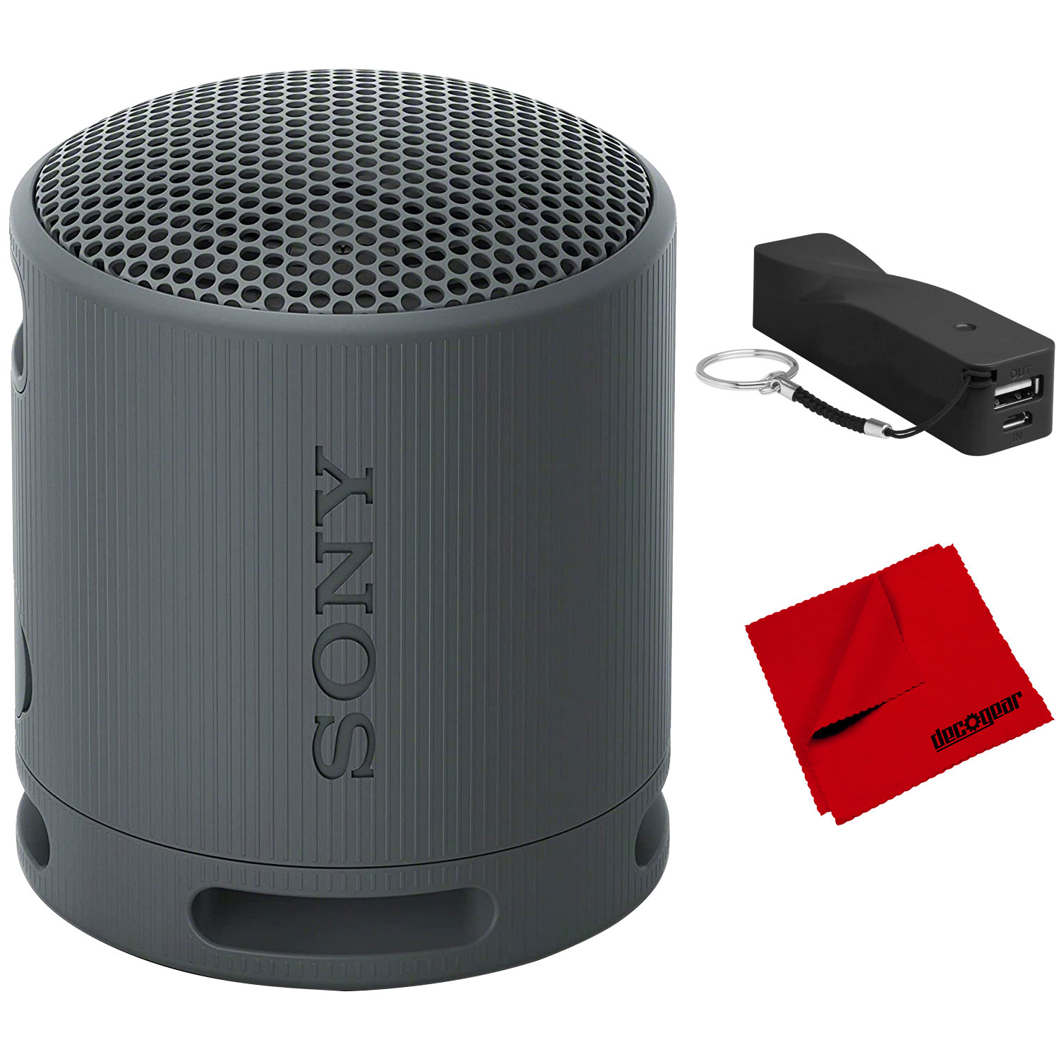 Photos - Portable Speaker Sony XB100 Compact Bluetooth Wireless Speaker  Bundle with Power Ba (Black)