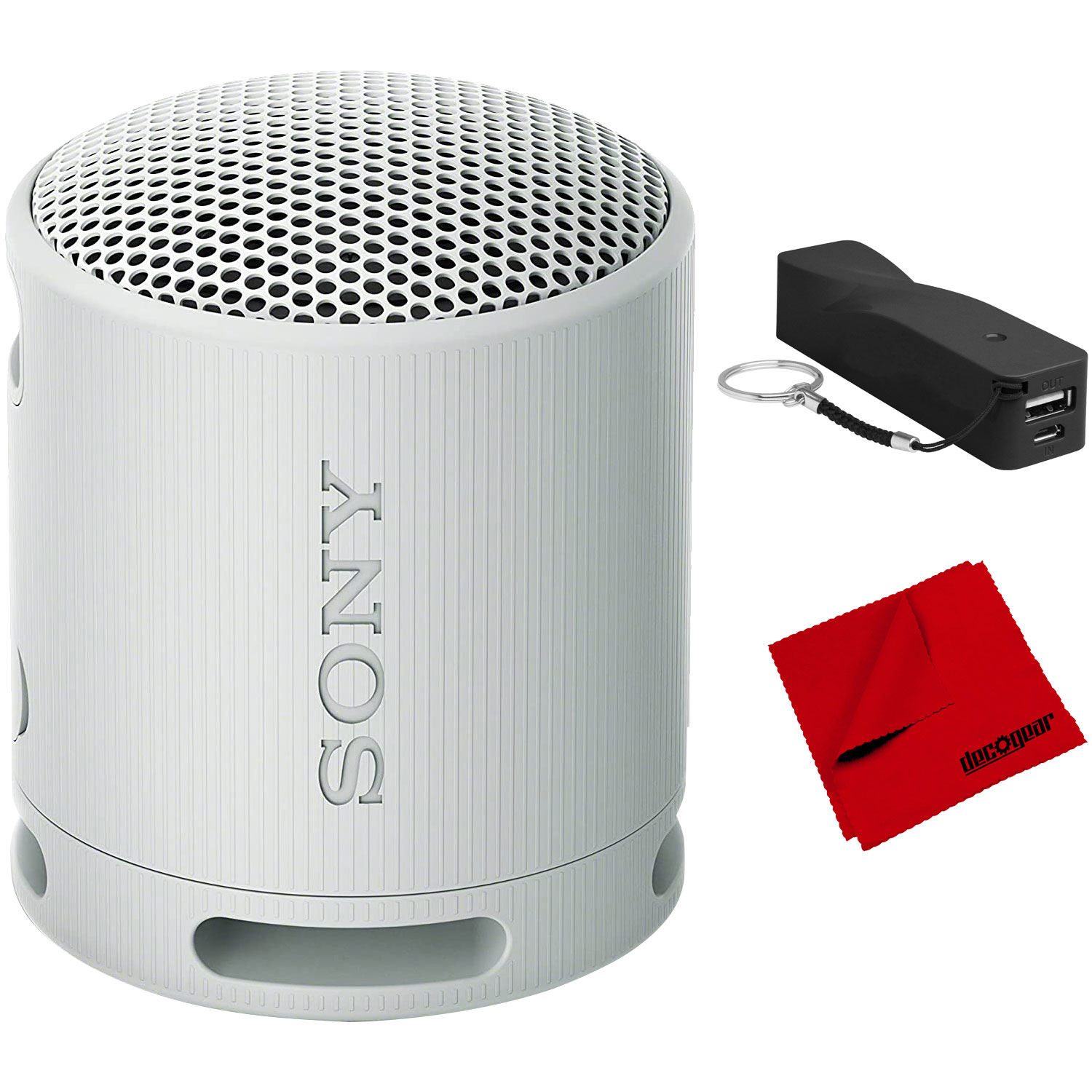 Photos - Portable Speaker Sony XB100 Compact Bluetooth Wireless Speaker  Bundle with Power Ban (Grey)