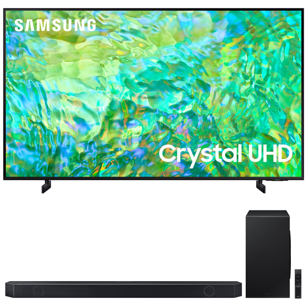 Photos - Television Samsung UN55CU8000 55 Crystal UHD 4K Smart TV  w/ Q-series 7.1.2 Ch. (2023)