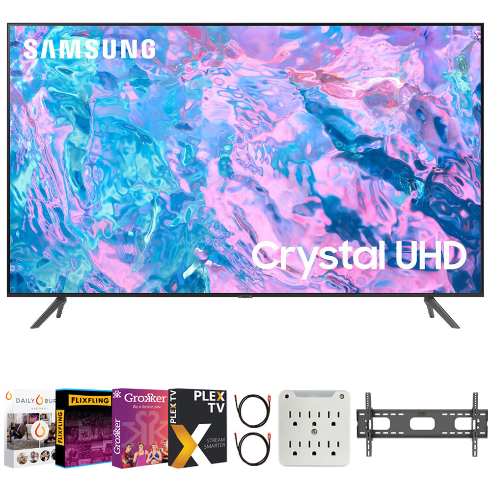Photos - Television Samsung UN65CU7000 65 Crystal UHD 4K Smart TV with Movies Streaming Pack ( 