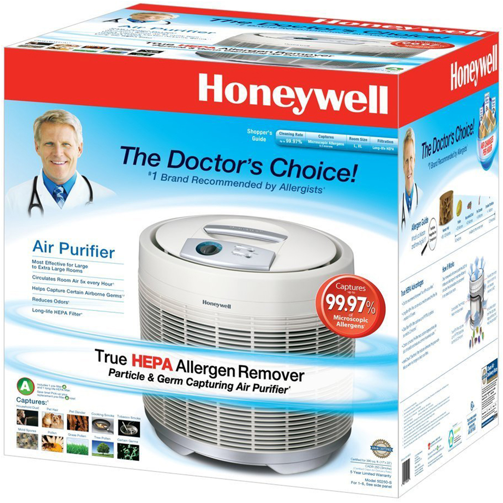 Photos - Air Purifier Honeywell True HEPA Germ Fighting Allergen Reducer  - 50250-S 