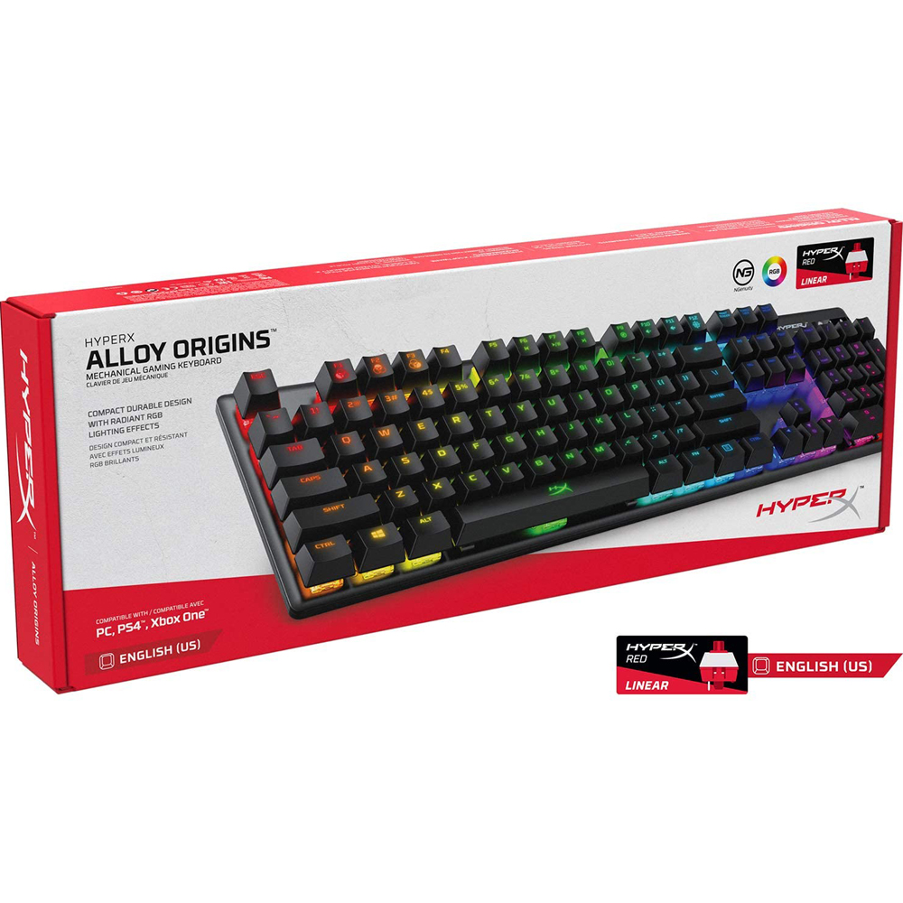 Photos - Keyboard HyperX Alloy Origins Mechanical Gaming   - 4P4F6AA#ABA (US Layout)