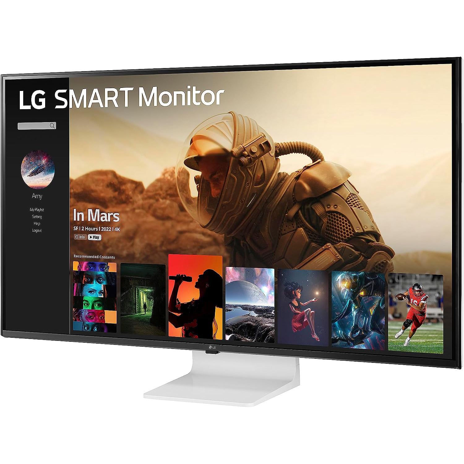 Photos - Monitor LG 43 4K UHD IPS Smart  with webOS  43SQ700S-W (43SQ700S-W)