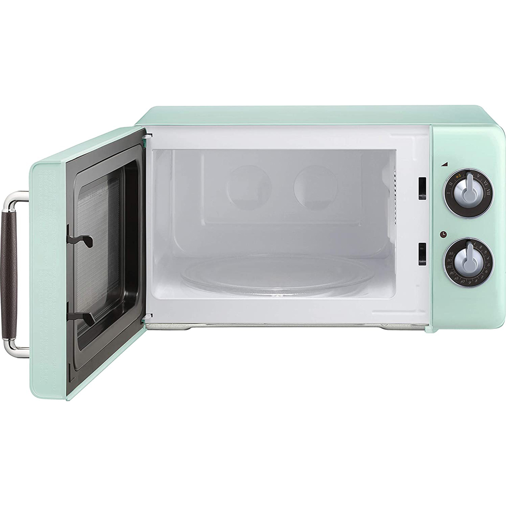 Photos - Microwave Magic Chef 0.7 Cu Ft 700 Watt Retro Countertop  - MCD770CB (Mint