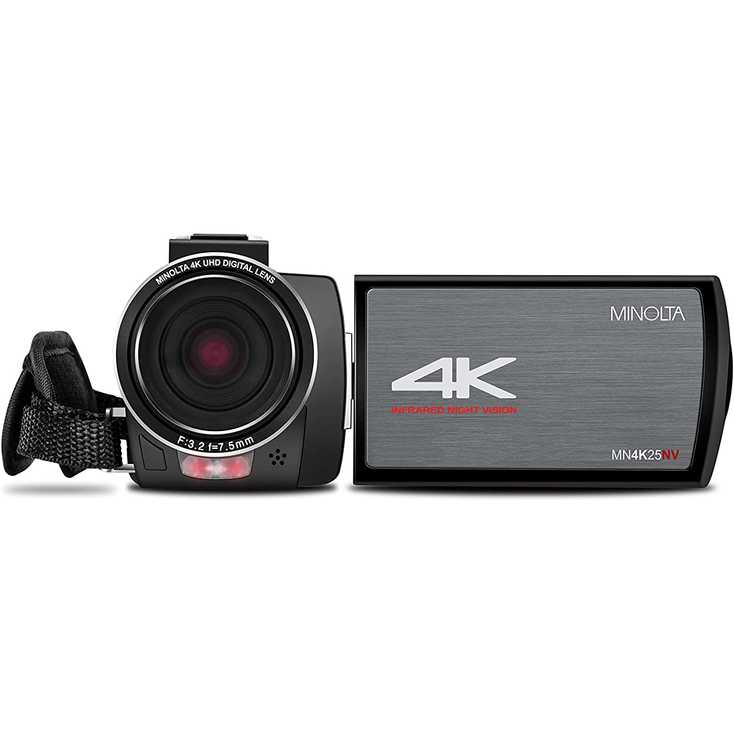 Photos - Camcorder Konica Minolta Minolta MN4K25NV 4K Ultra HD 30 MP Night Vision   MN4K25NV (Black)