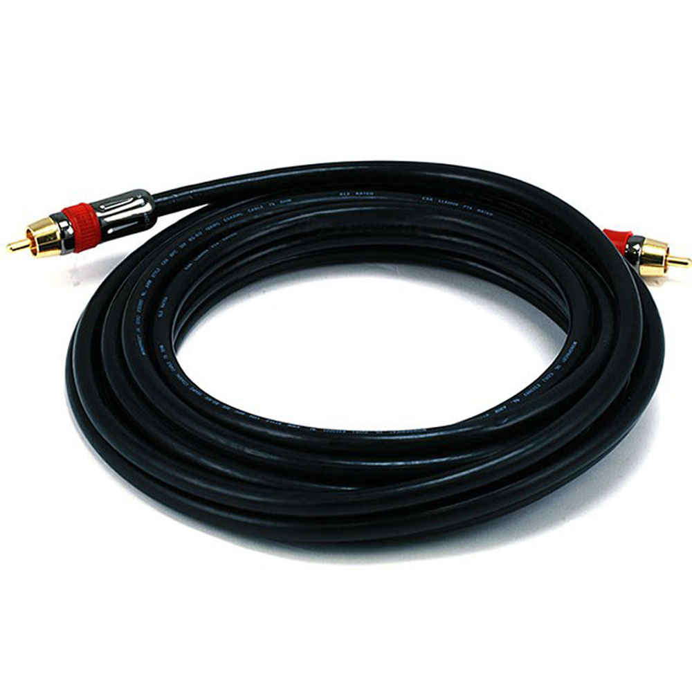 Photos - Cable (video, audio, USB) Monoprice 15FT High-Quality Coaxial Audio/Video RCA CL2 Rated Cable 75ohm 
