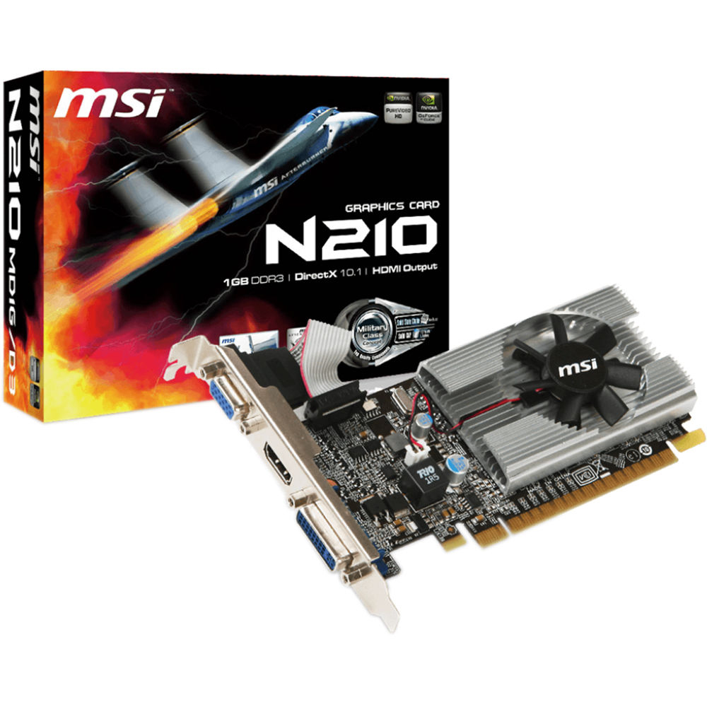 MSI N210-MD1G/D3 GeForce 210 Graphic Card - G2101D3