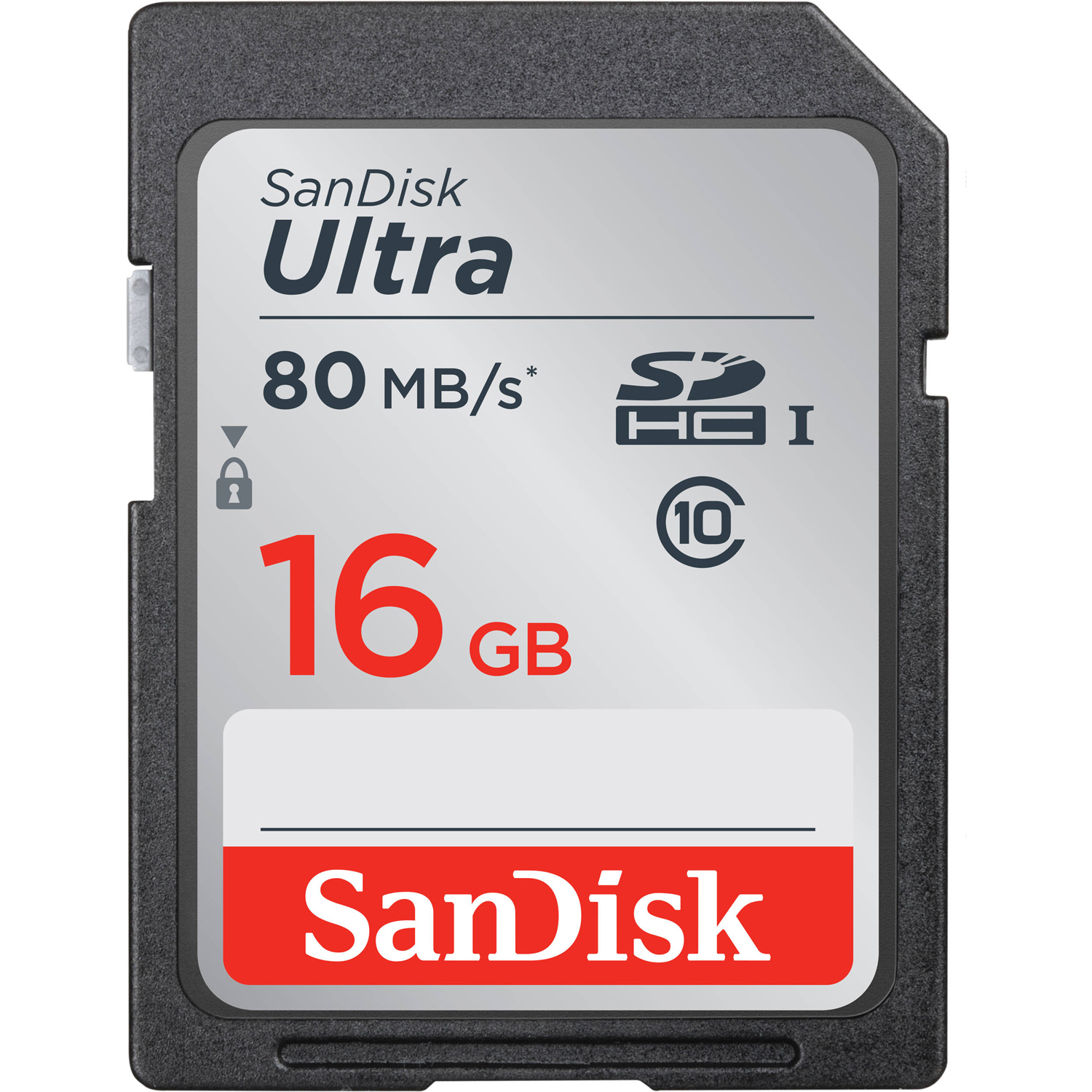 Photos - Memory Card SanDisk Ultra SDHC 16GB UHS Class 10 , Up to 80MB/s Read Speed 