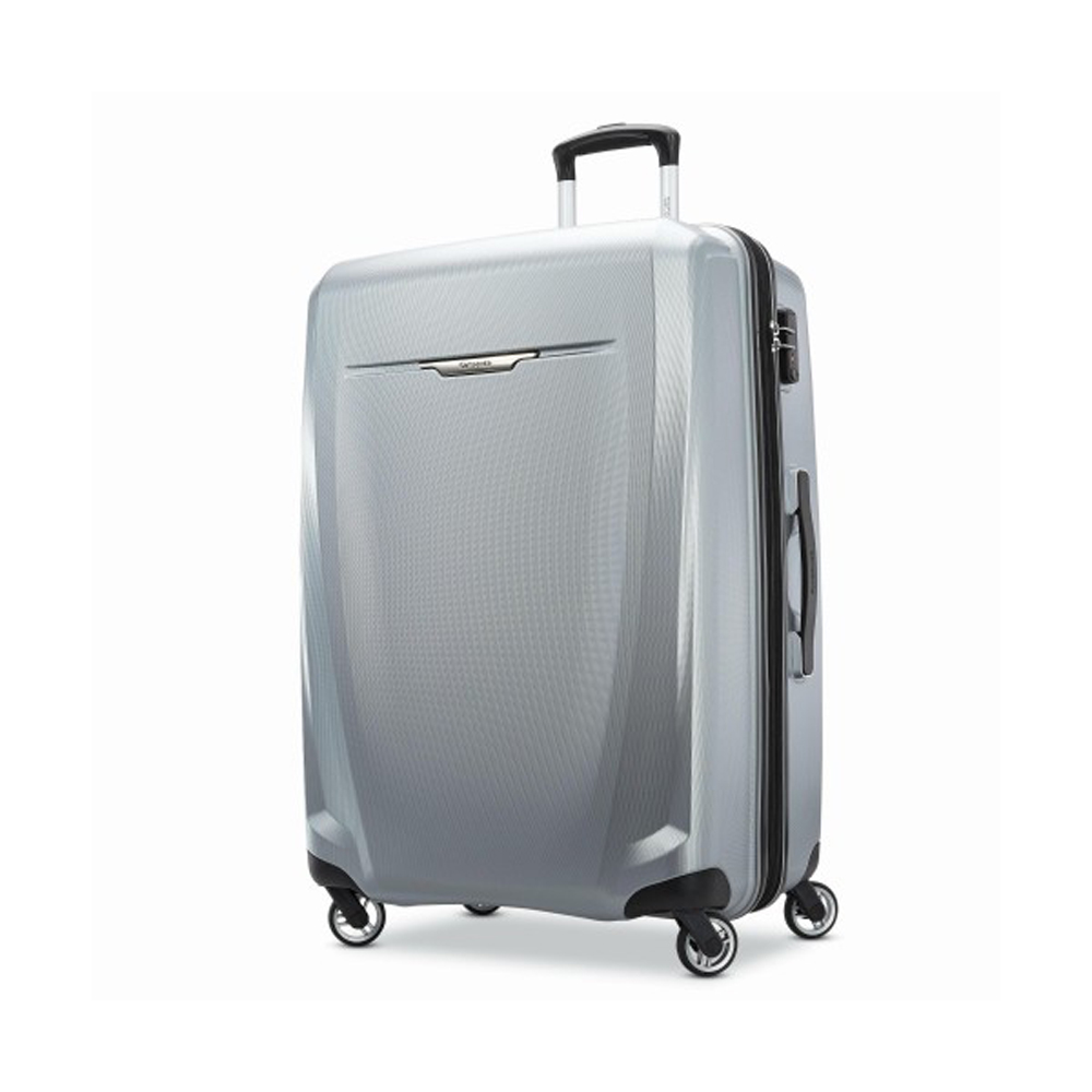 Photos - Luggage Samsonite Winfield 3 DLX Spinner 28 Checked  -  - (120754-1 (Silver)