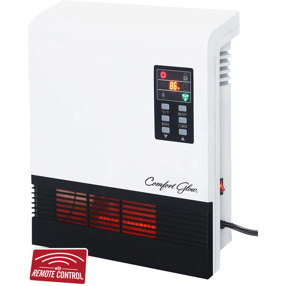 Photos - Convector Heater Comfort Glow Glow Quartz 1500W GFI Turbo Fan Wall Heater in White (QWH2100
