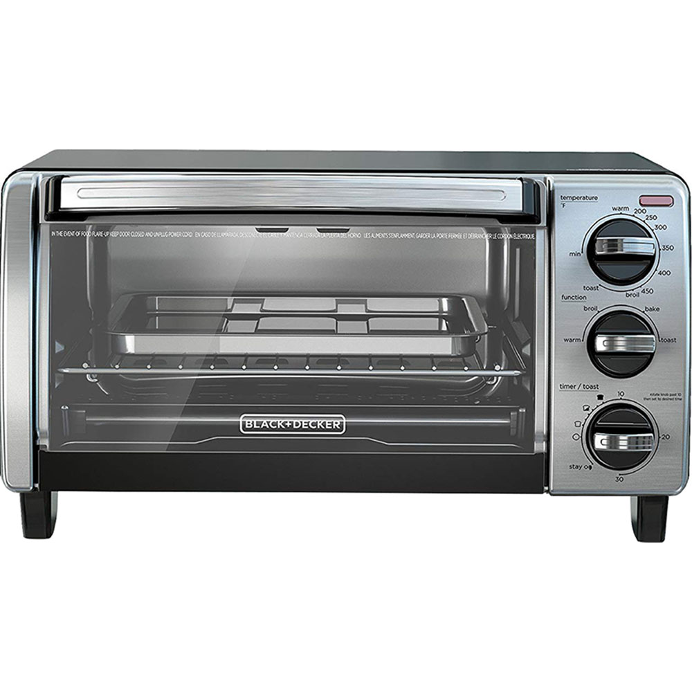 Photos - Mini Oven Black&Decker Black & Decker B&D 4 Slice Toaster Oven SSBlk TO1750SB 