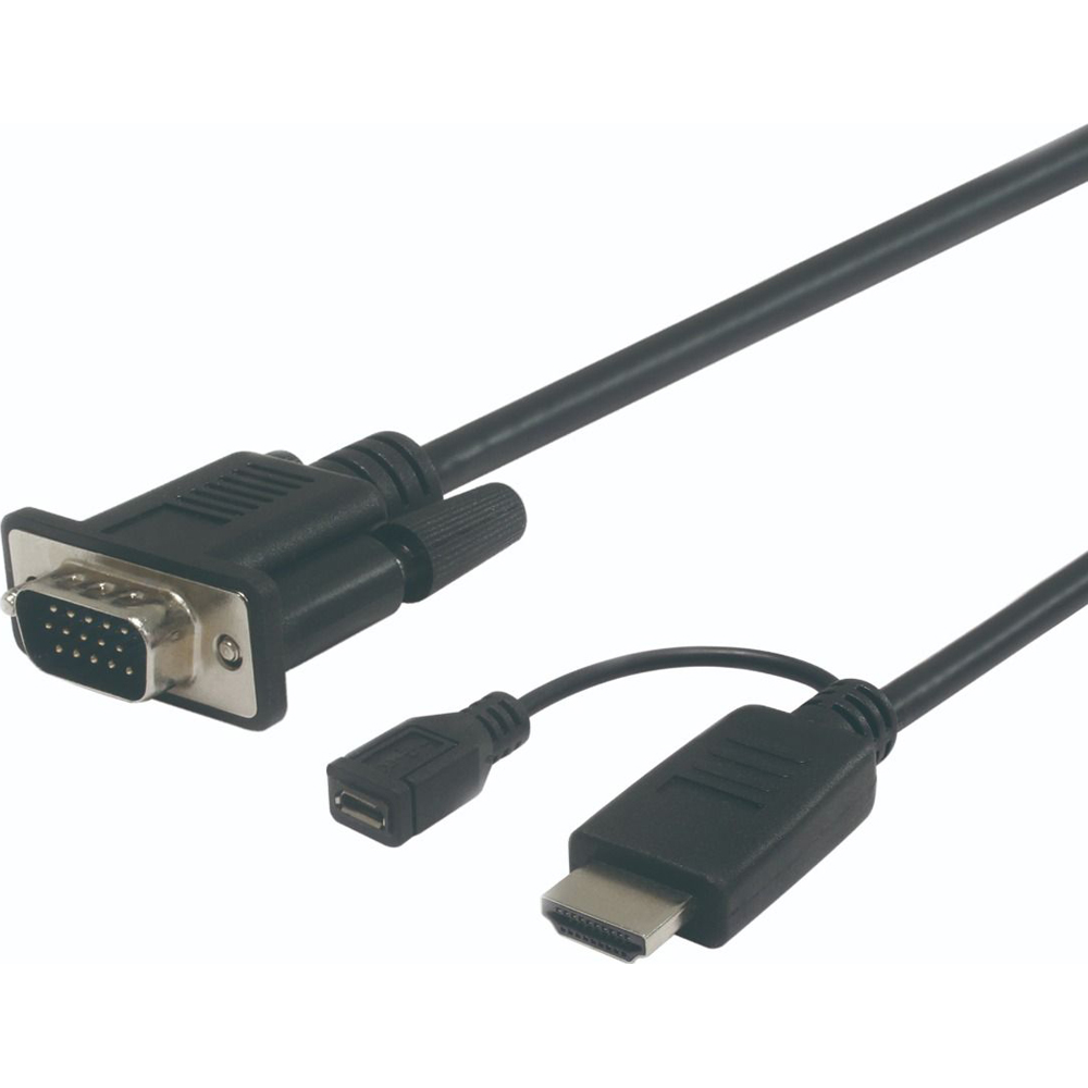 Photos - Cable (video, audio, USB) VisionTek HDMI to VGA 2M Cable 901218 