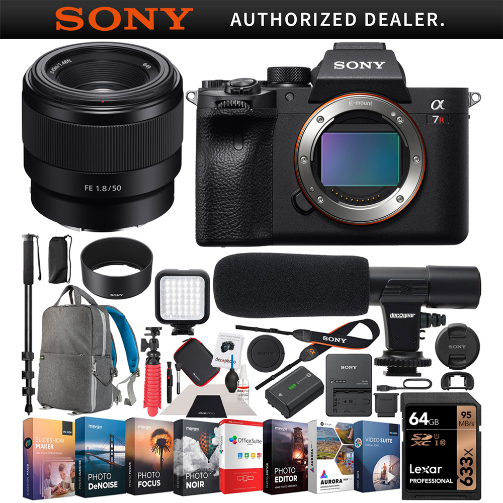 Sony a7R IV Mirrorless Camera + 50mm F1.8 Full-frame Prime Sony a7R IV Mirrorless Camera + 50mm F1.8 Full-frame Prime