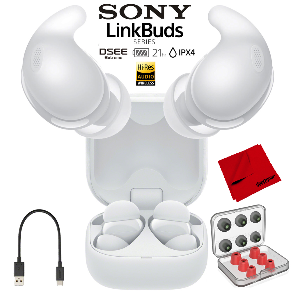 Sony LinkBuds Fit Truly Wireless Earbud Headphones - White w