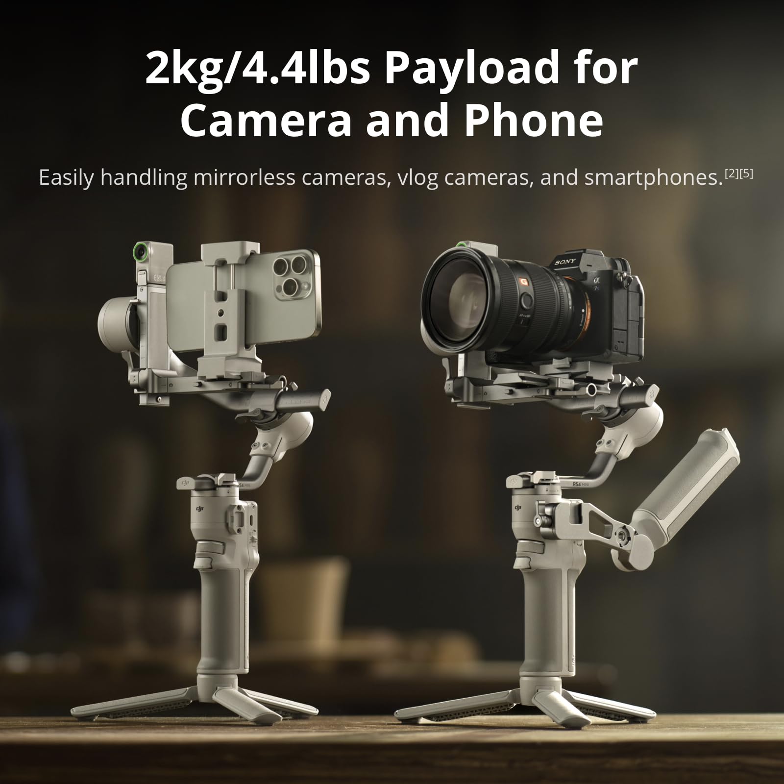 DJI RS4 Mini Combo, Gimbal Stabilizer for Camera, Intelligent