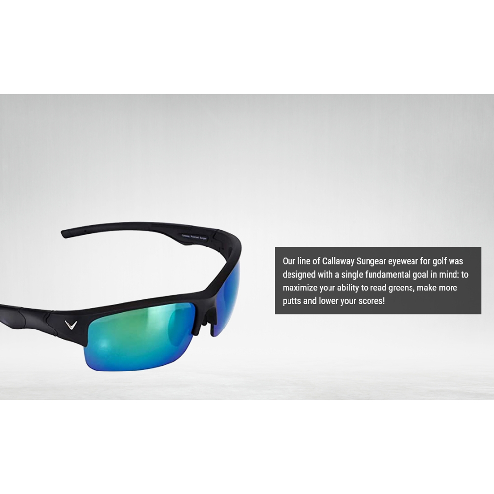 Callaway Vulcan Polarized Golf Sunglasses, Matte Black/Graphite