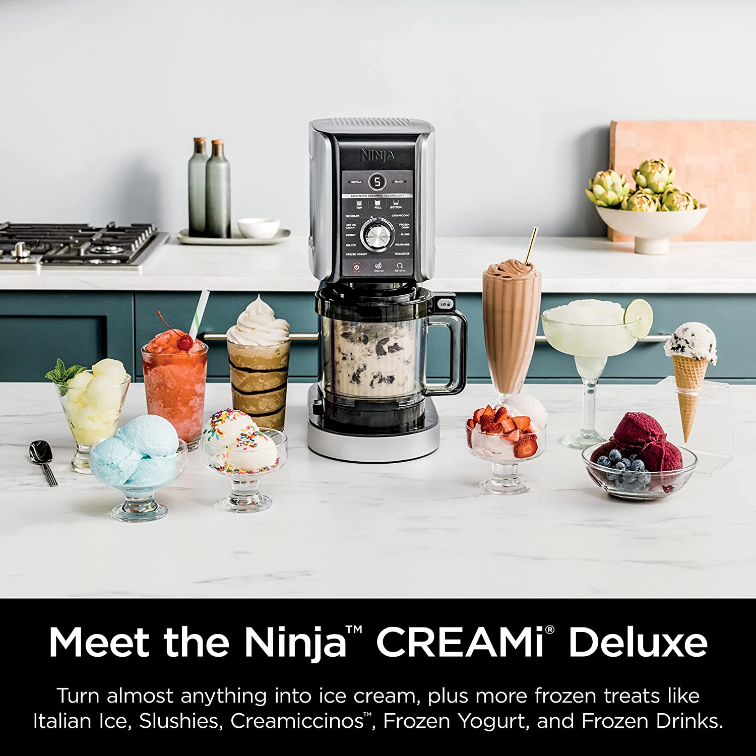 Ninja CREAMi Deluxe 11-in-1 XL Ice Cream Maker with Two 24