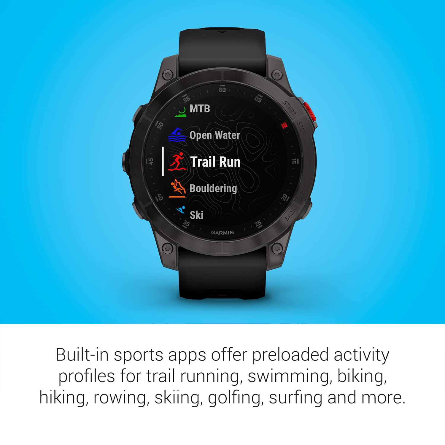 Garmin epix Gen 2 Sapphire Smartwatch 47mm Black Titanium 2-Year