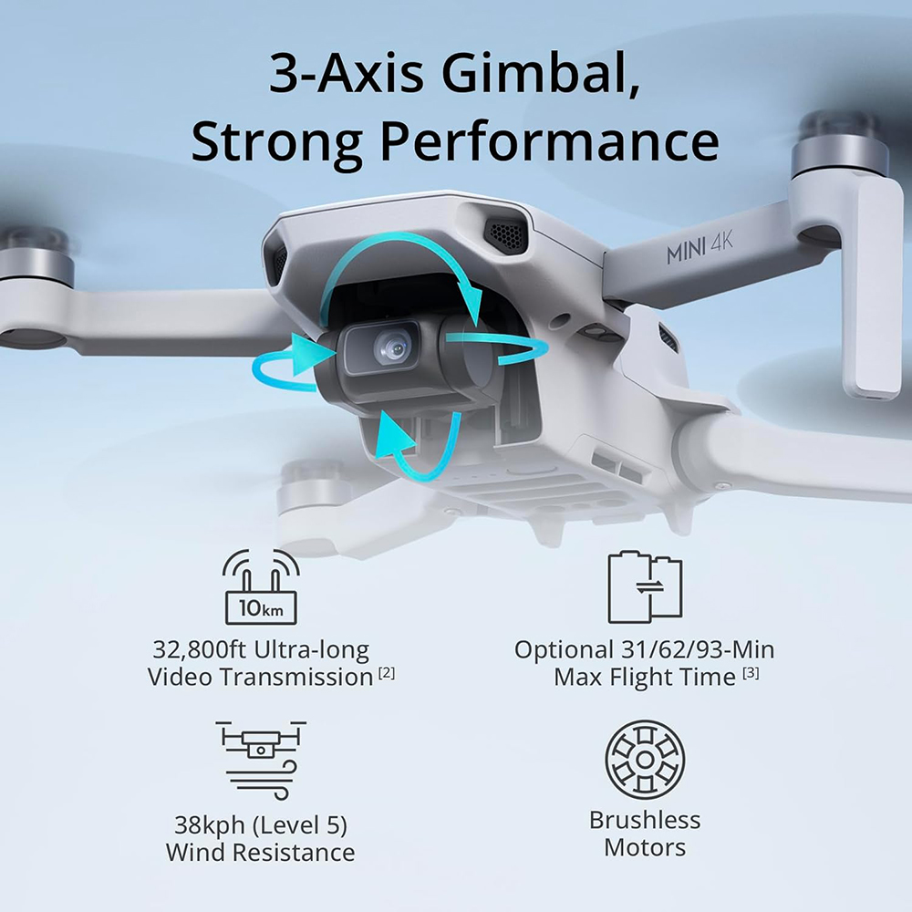 DJI DJI Mini 4K Camera Drone Combo (62-min) With Case and Extra