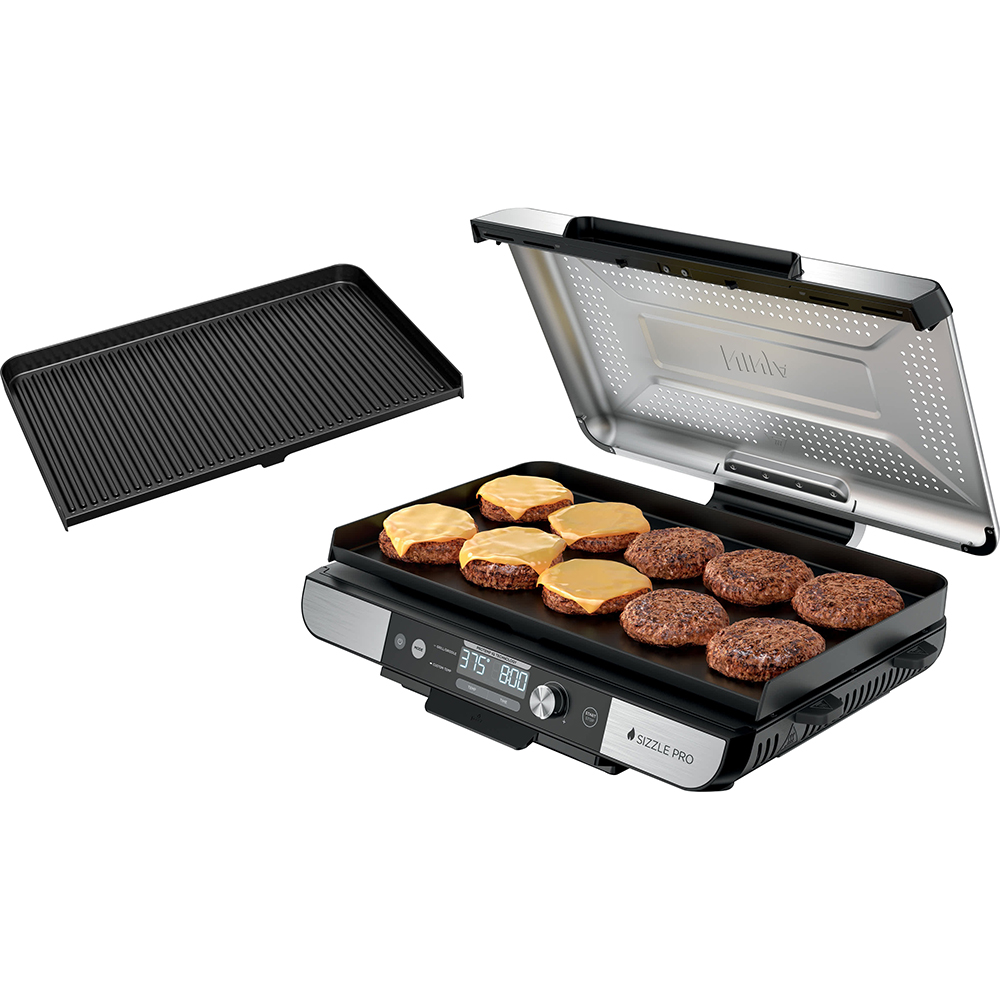Ninja Sizzle Pro XL 20-Inch Indoor Griddle + Grill, Silver - GX101