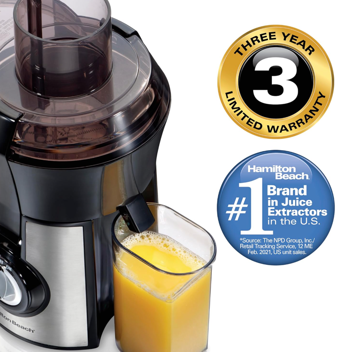 Hamilton Beach Easy Clean Juice Extractor with Easy Sweep (67870