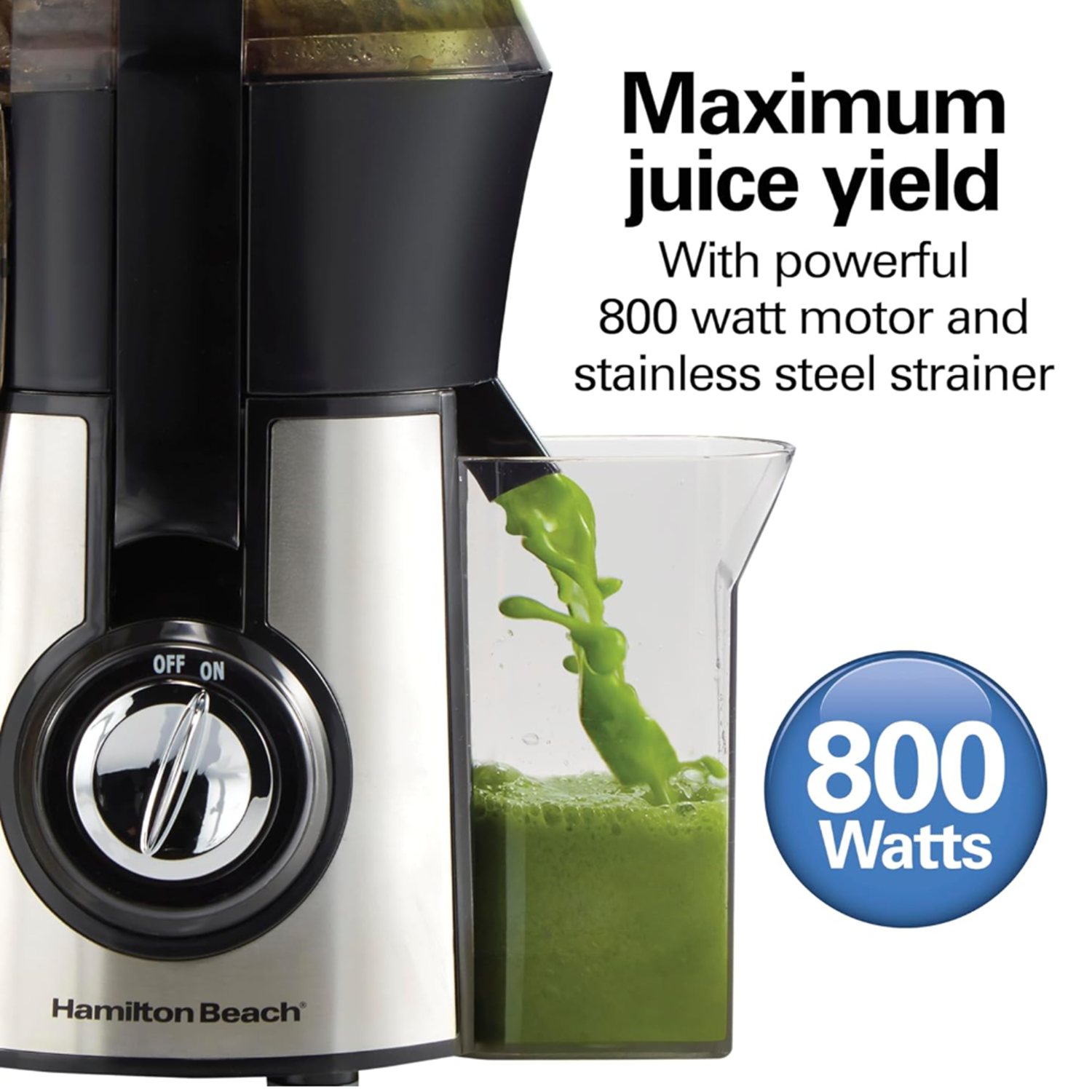 Hamilton Beach Easy Clean Juice Extractor with Easy Sweep (67870