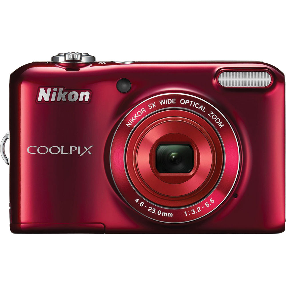 Nikon COOLPIX L30 20.1 MP Digital Camera with 5x Zoom Lens (Red