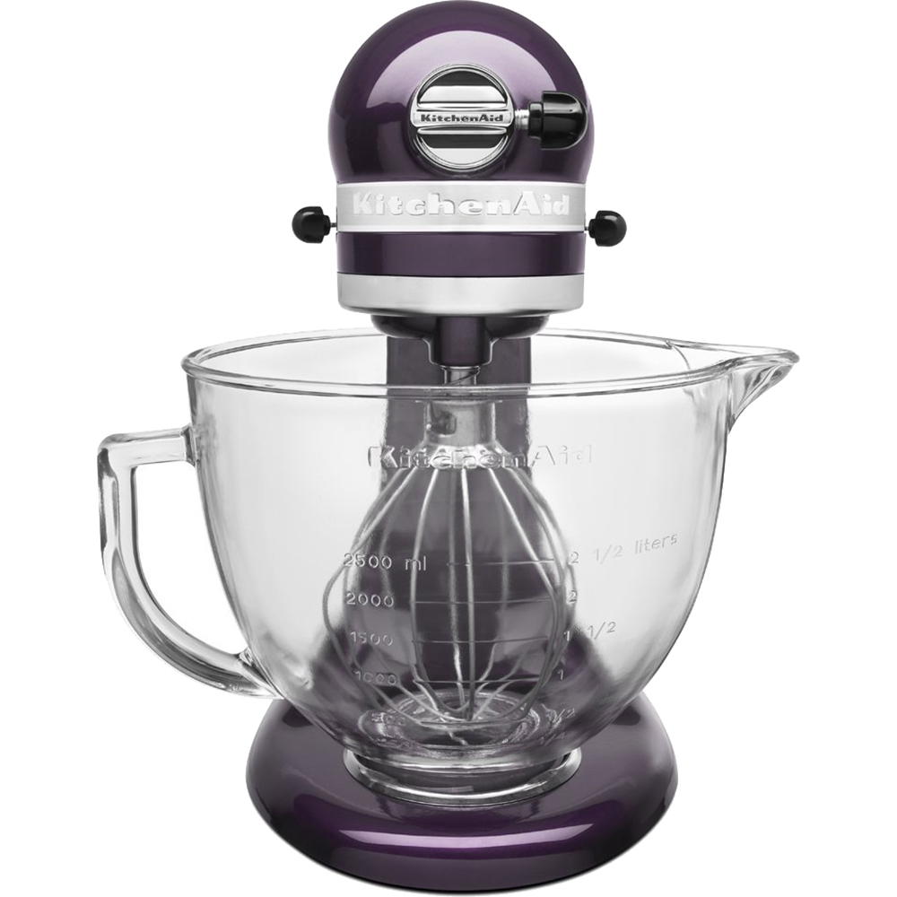 KitchenAid Artisan Series 5Quart Stand Mixer in Plumberry with Glass Bowl eBay