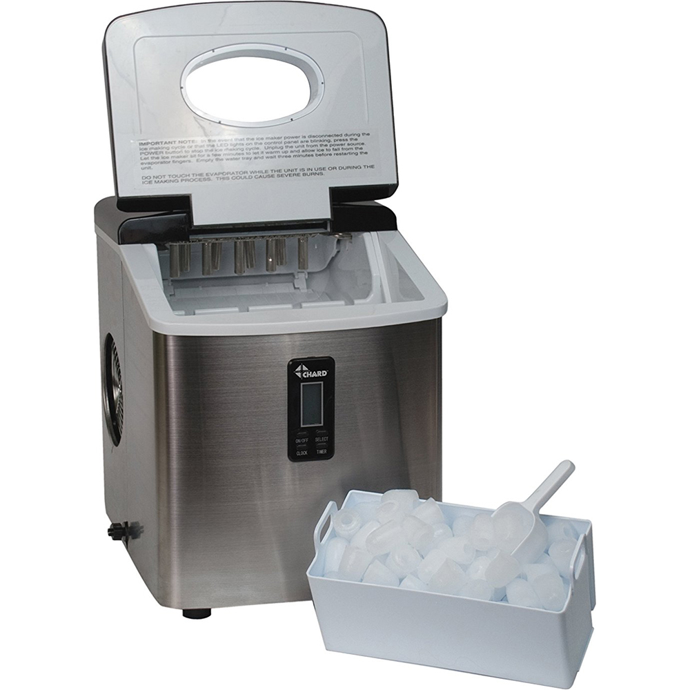 Chard Small Ice Maker in Stainless Steel - IM-12SS | eBay Chard Stainless Steel Ice Maker