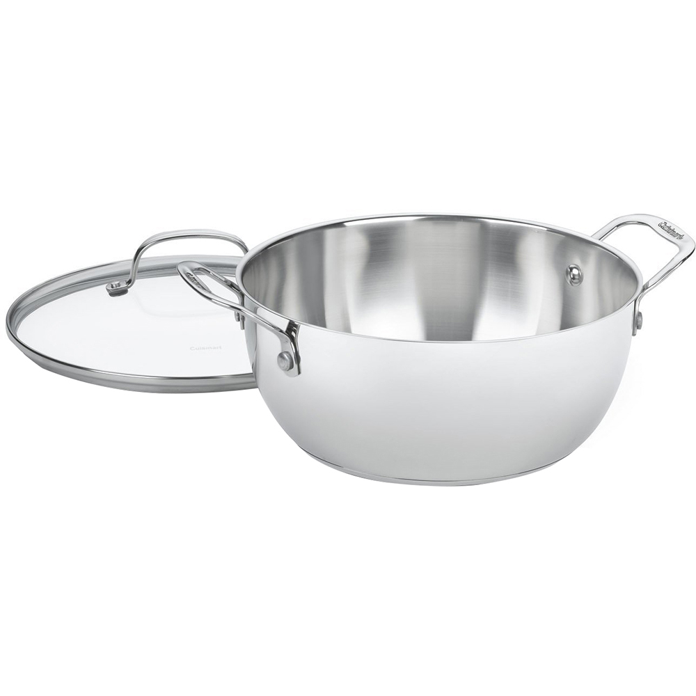 Cuisinart Chef's Classic Stainless 51/2Qt Pot w/ Glass Cover75526GD