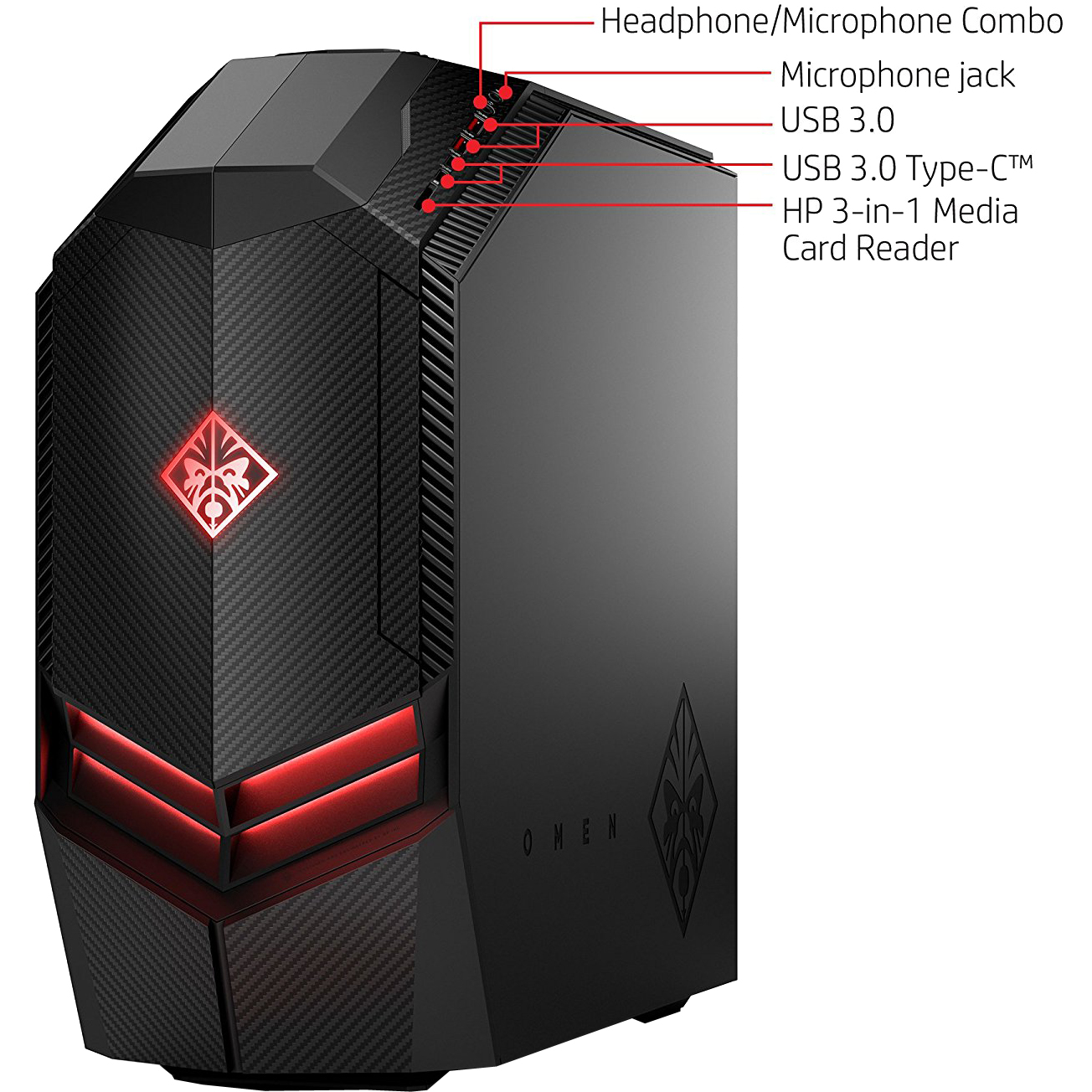 Hewlett Packard OMEN Gaming Desktop Computer, AMD Ryzen 5 1400, 8GB RAM