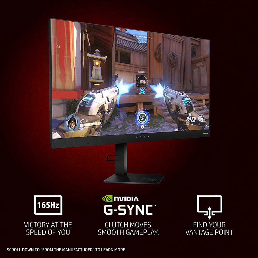 Hewlett Packard Omen 27 Inch Gaming HD (1920 x 1080) 165Hz