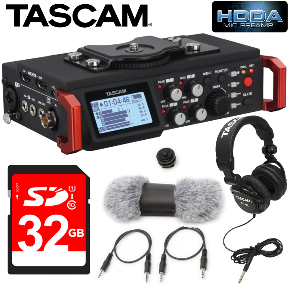 Tascam 6Track Field Recorder for DSLR with SMPTE Timecode (DR701D