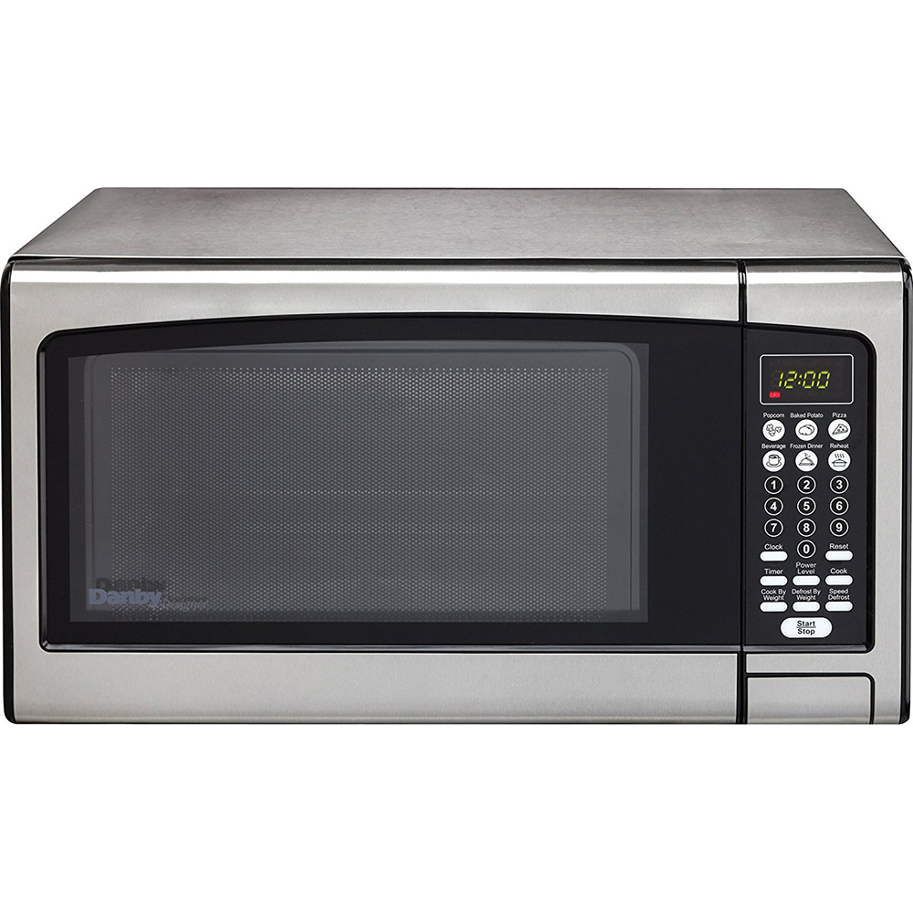 Danby Designer 1.1 Cu.Ft. Countertop Microwave in Stainless Steel