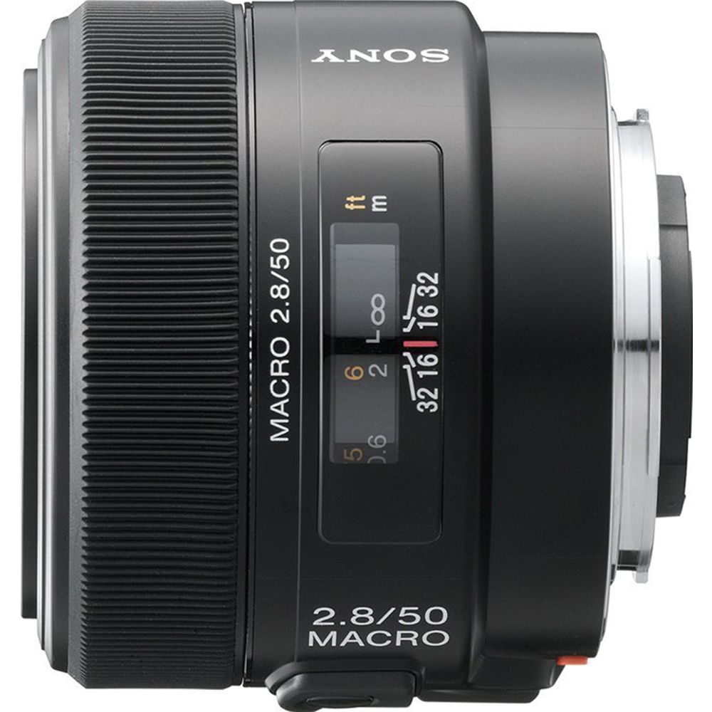 Sony SAL50M28 - 50mm f/2.8 Macro Lens. Catalog #: SNSAL50M28OB MFG Part #:  SAL50M28 Condition: Used