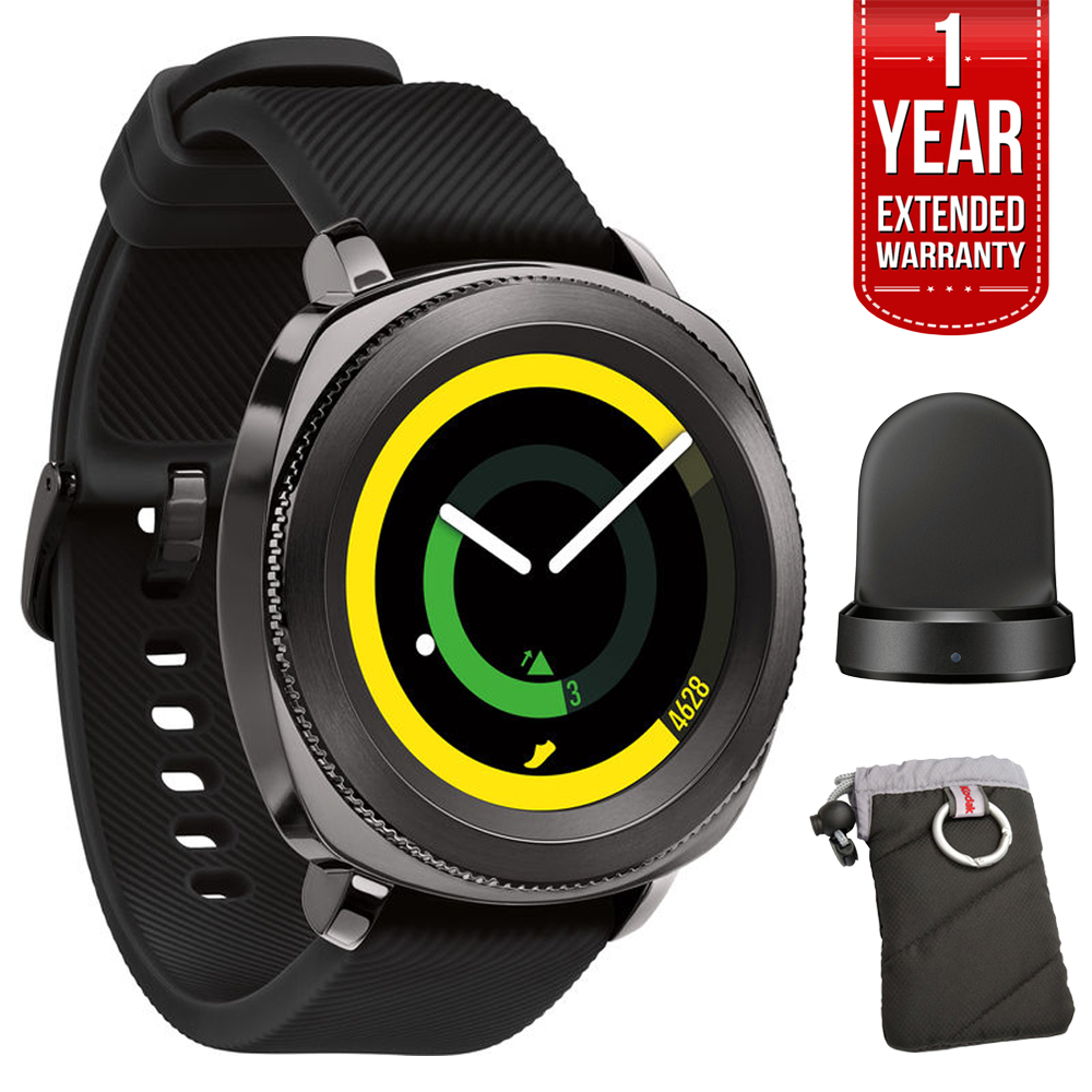 Samsung Gear Sport Fitness Watch (Black) w/ Extended Warranty Bundle eBay