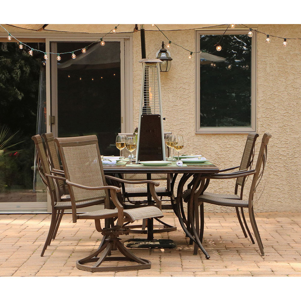 Hanover Mini Pyramid Portable Table Top Patio Heater w/Square