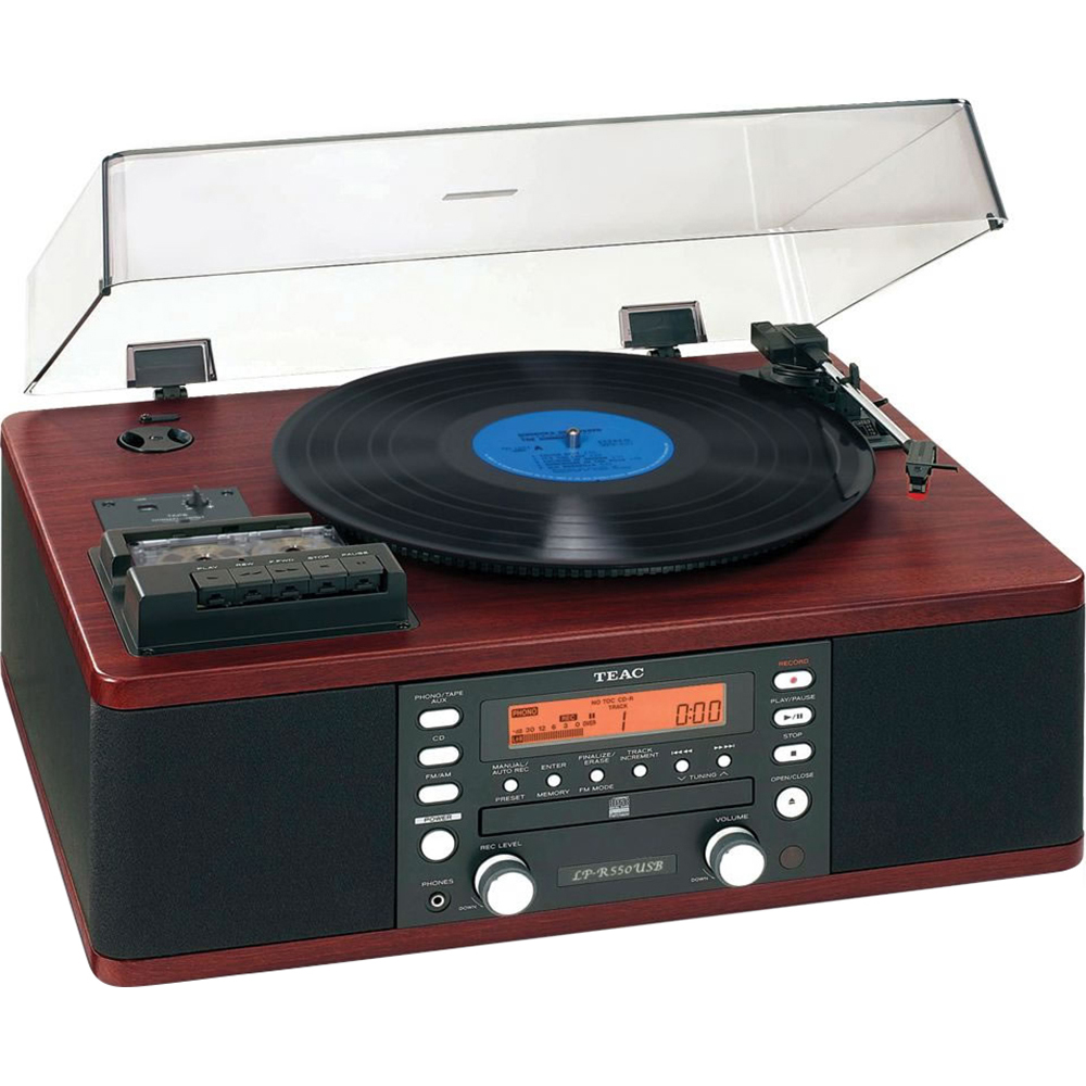 Teac LPR550USB Turntable with Builtin CD Recorder (Walnut) (OPEN BOX