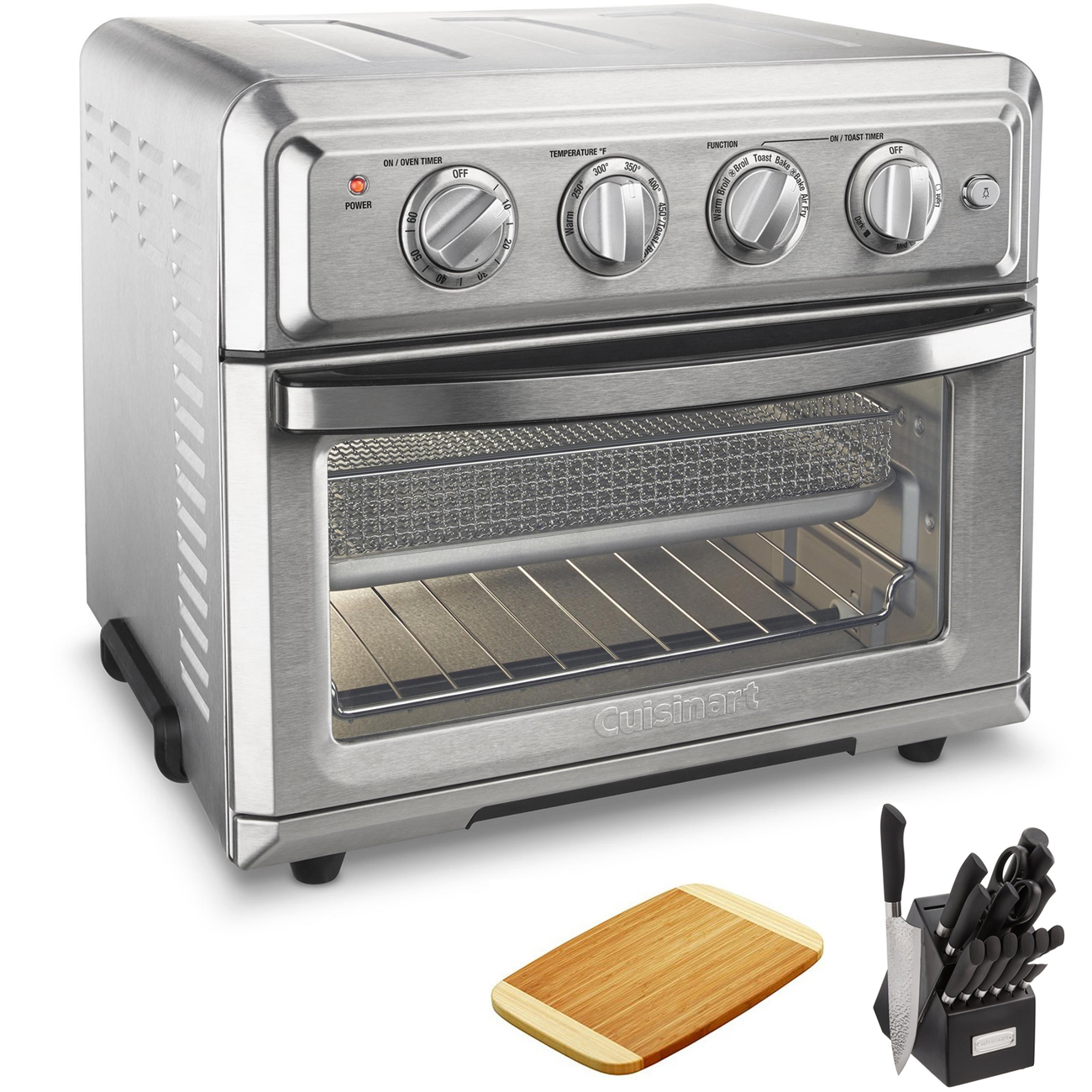 Cuisinart TOA60 Air Fryer Toaster Oven With Light + Knife Set