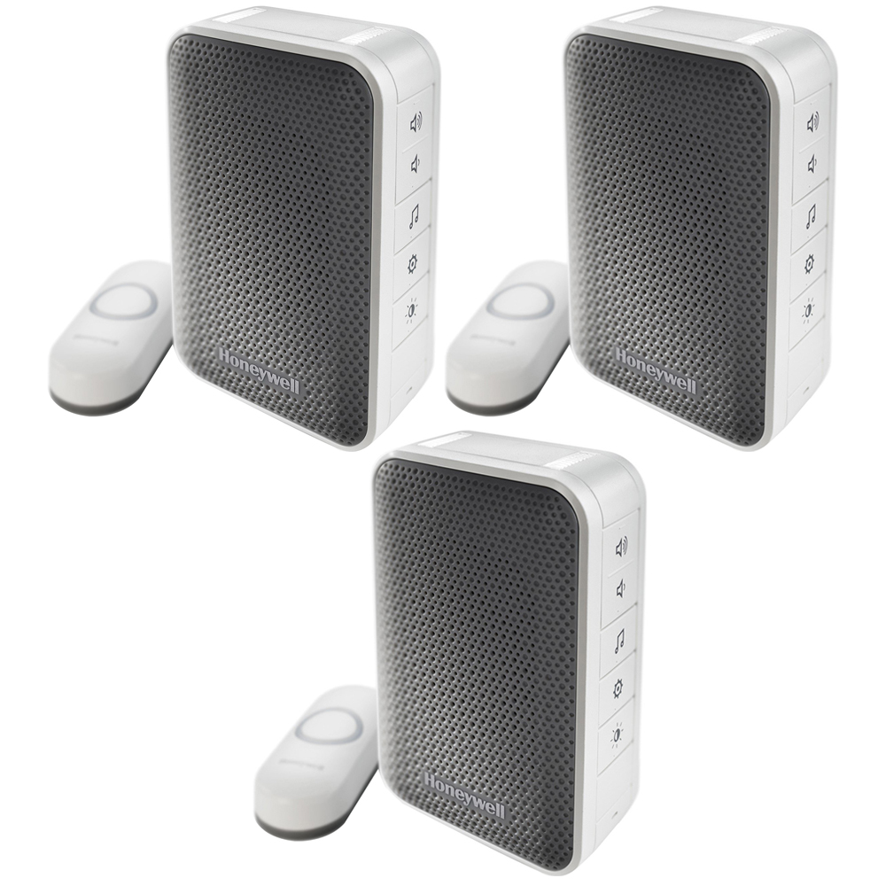 Honeywell Series 3 Portable Wireless Doorbell/Door Chime and Push Button 3 Pack 85267182508 eBay