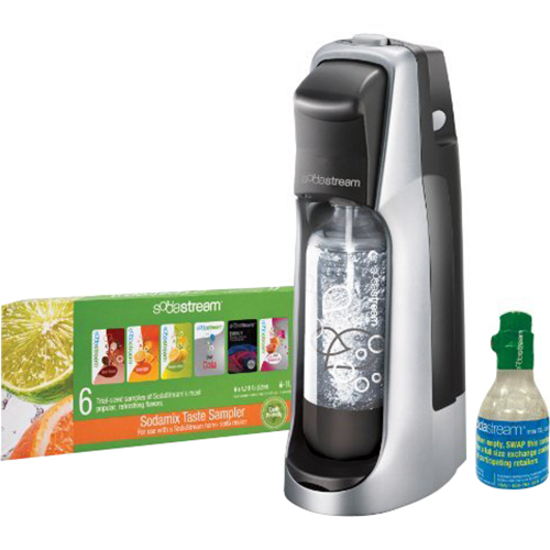 SodaStream JET Home Soda Maker Starter Kit Black/Silver OPEN BOX