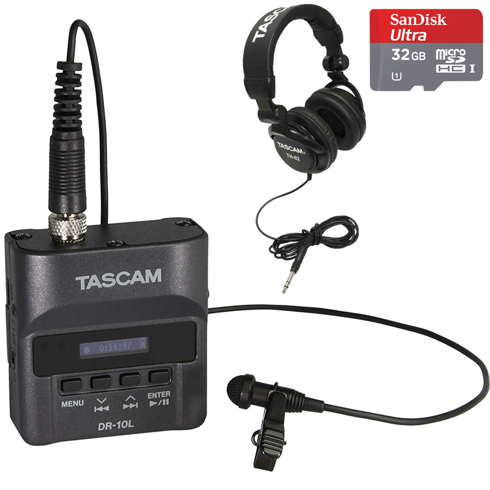 Tascam Portable Digital Studio Recorder w/Lavaliere Mic + Sandisk 32GB