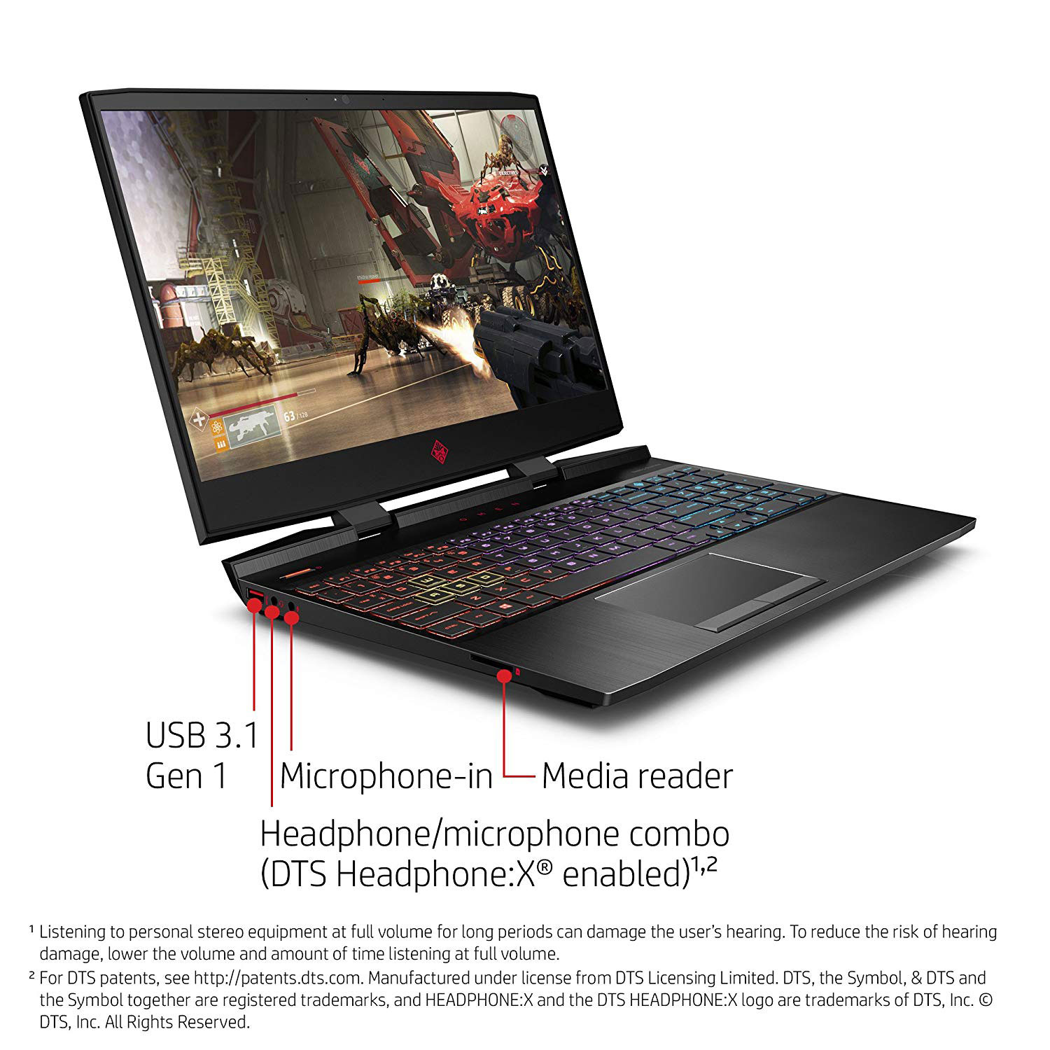 Hewlett Packard OMEN 15.6" Gaming Laptop, i78750H Processor, GeForce