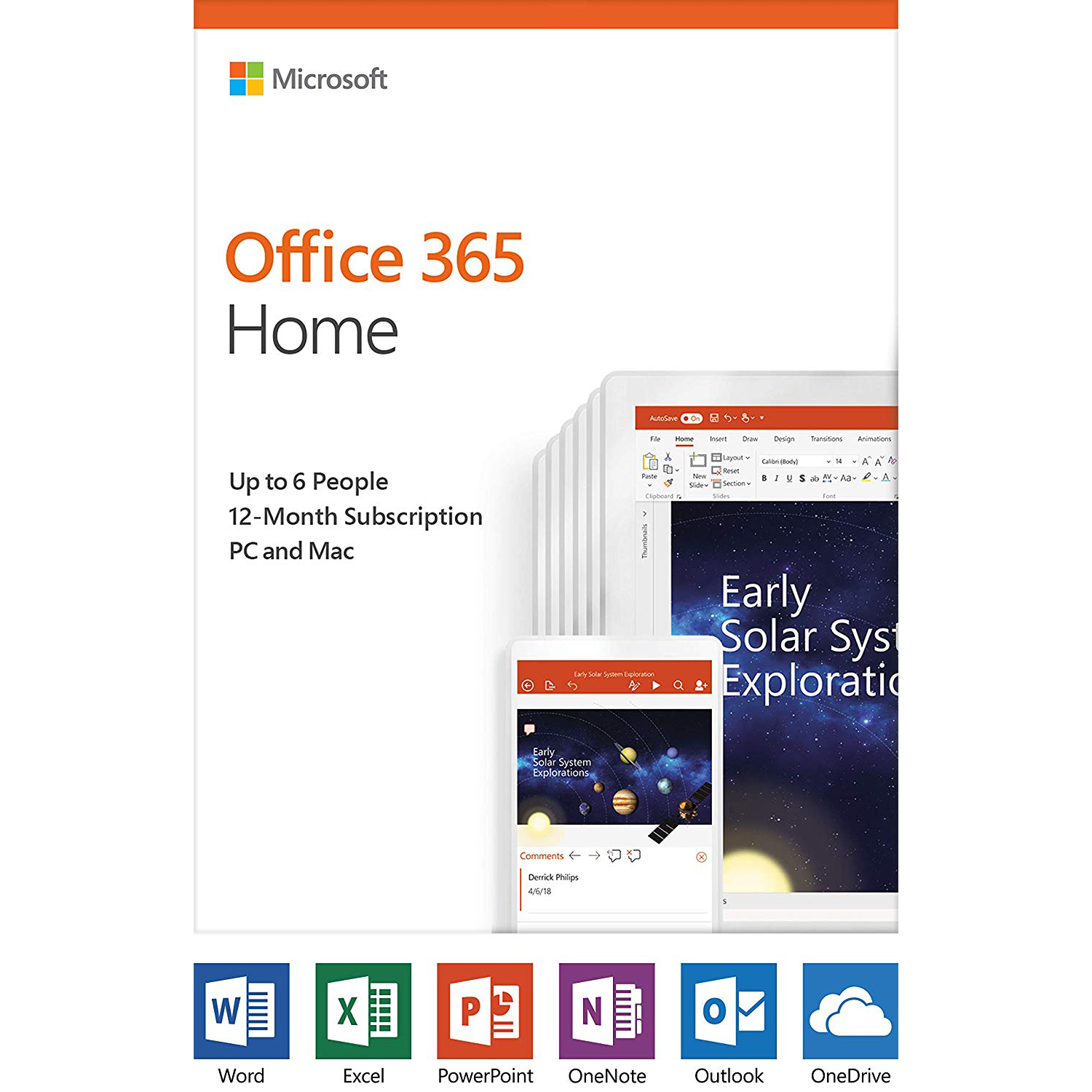 Microsoft Office 365 Home Subscription P4 Medialess - 6GQ-01028 | eBay
