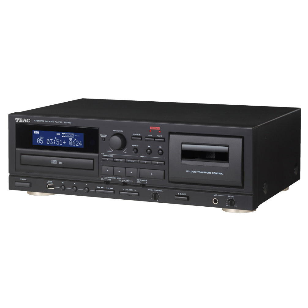 Teac Cassette and CD Player with USB Recorder and Mic Input AD850 eBay